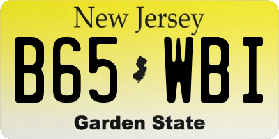 NJ license plate B65WBI