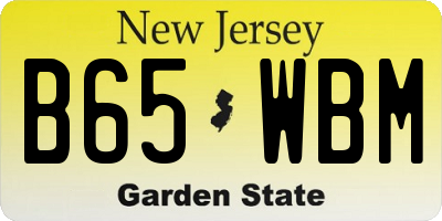 NJ license plate B65WBM
