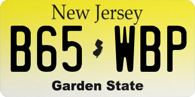 NJ license plate B65WBP