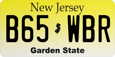 NJ license plate B65WBR