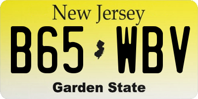 NJ license plate B65WBV