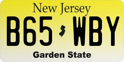 NJ license plate B65WBY