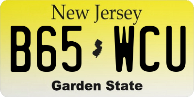 NJ license plate B65WCU