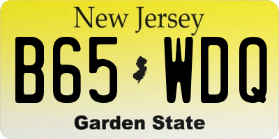 NJ license plate B65WDQ