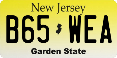 NJ license plate B65WEA
