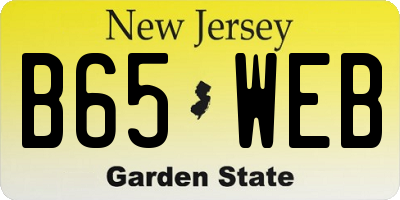 NJ license plate B65WEB