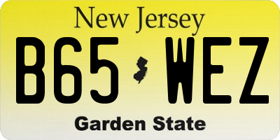 NJ license plate B65WEZ