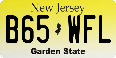NJ license plate B65WFL