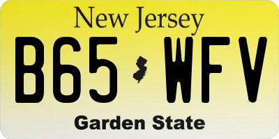 NJ license plate B65WFV