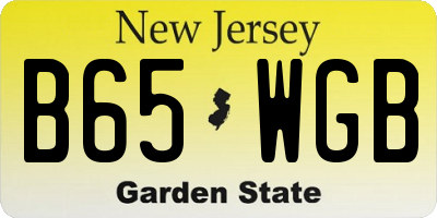NJ license plate B65WGB