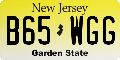 NJ license plate B65WGG
