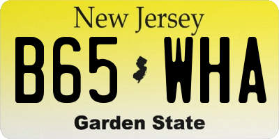 NJ license plate B65WHA