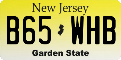 NJ license plate B65WHB