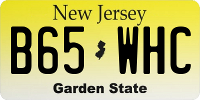 NJ license plate B65WHC