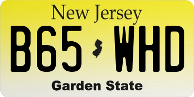 NJ license plate B65WHD