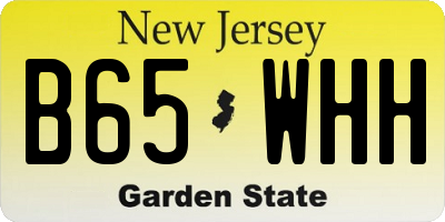 NJ license plate B65WHH
