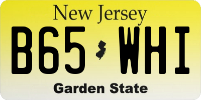 NJ license plate B65WHI