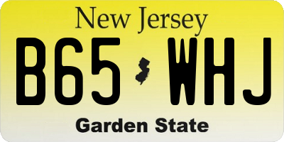 NJ license plate B65WHJ
