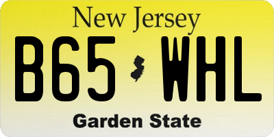 NJ license plate B65WHL