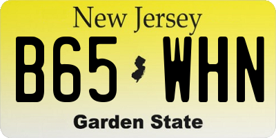 NJ license plate B65WHN