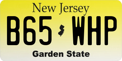 NJ license plate B65WHP