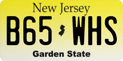 NJ license plate B65WHS