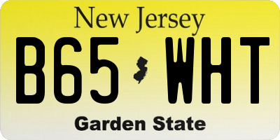 NJ license plate B65WHT