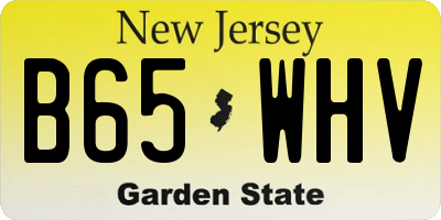 NJ license plate B65WHV