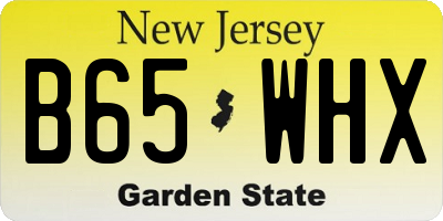 NJ license plate B65WHX