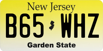 NJ license plate B65WHZ