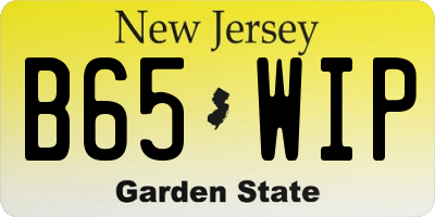 NJ license plate B65WIP