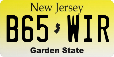 NJ license plate B65WIR