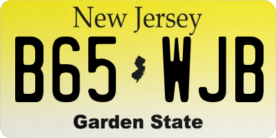 NJ license plate B65WJB
