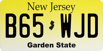 NJ license plate B65WJD