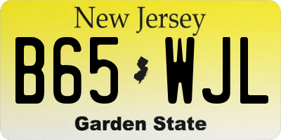 NJ license plate B65WJL