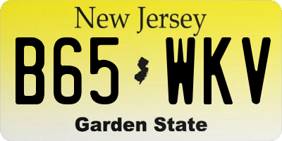 NJ license plate B65WKV
