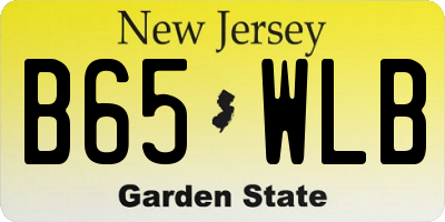 NJ license plate B65WLB