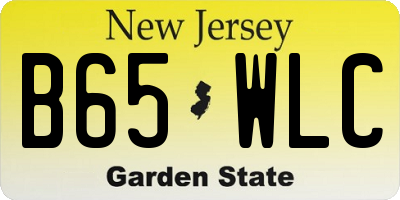 NJ license plate B65WLC