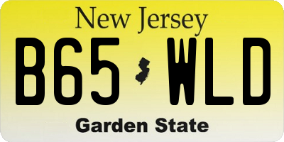 NJ license plate B65WLD