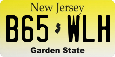 NJ license plate B65WLH