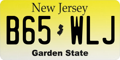 NJ license plate B65WLJ