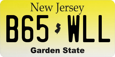 NJ license plate B65WLL