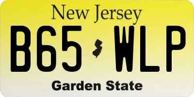 NJ license plate B65WLP