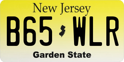 NJ license plate B65WLR