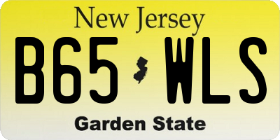 NJ license plate B65WLS