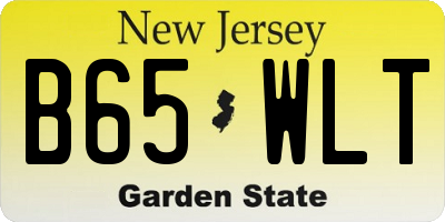 NJ license plate B65WLT