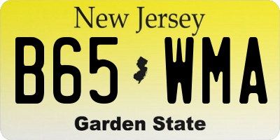 NJ license plate B65WMA
