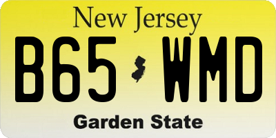 NJ license plate B65WMD