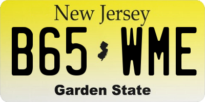 NJ license plate B65WME