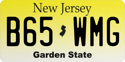 NJ license plate B65WMG